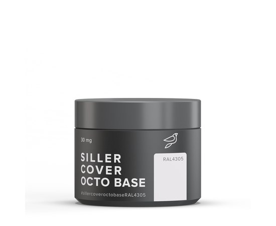 Изображение  Siller Base Cover Octo RAL 4305 camouflage base with Octopirox, 30 ml, Volume (ml, g): 30, Color No.: RAL 4305