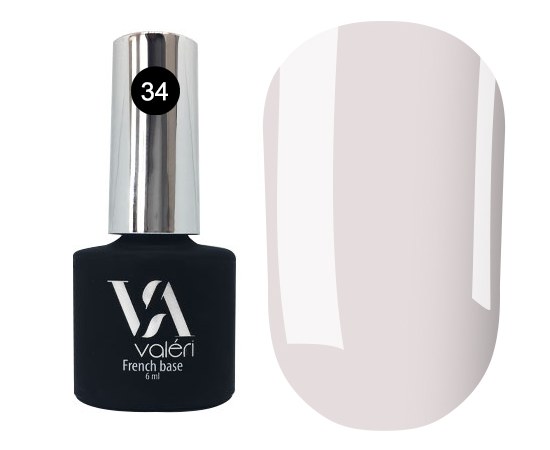 Изображение  Base for gel polish Valeri Color Base 6 ml, № 34, Volume (ml, g): 6, Color No.: 34