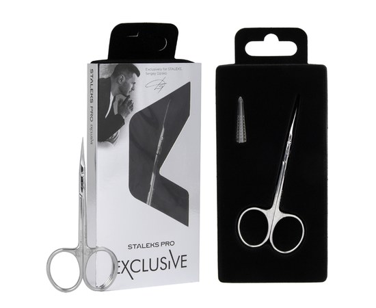 Изображение  Professional leather scissors STALEKS PRO EXCLUSIVE 20 TYPE 1 Magnolia SX-20/1
