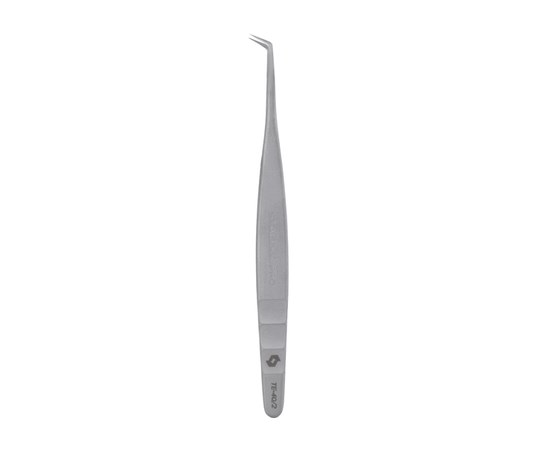 Изображение  Professional eyelash tweezers L-shaped STALEKS PRO EXPERT 40 TYPE 2 TE-40/2