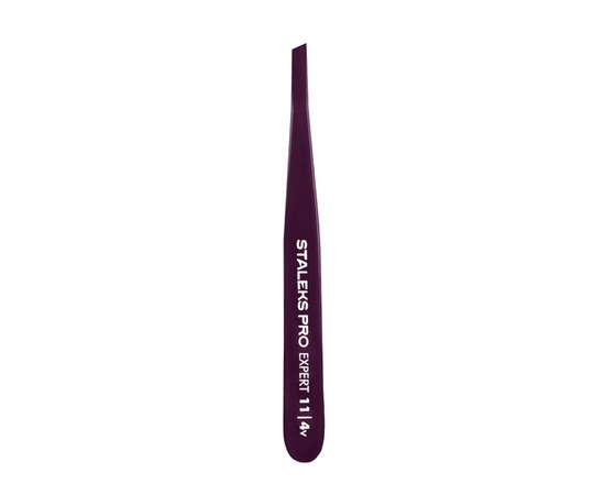 Изображение  Eyebrow tweezers STALEKS PRO EXPERT 11 TYPE 4 Violet TE-11/4