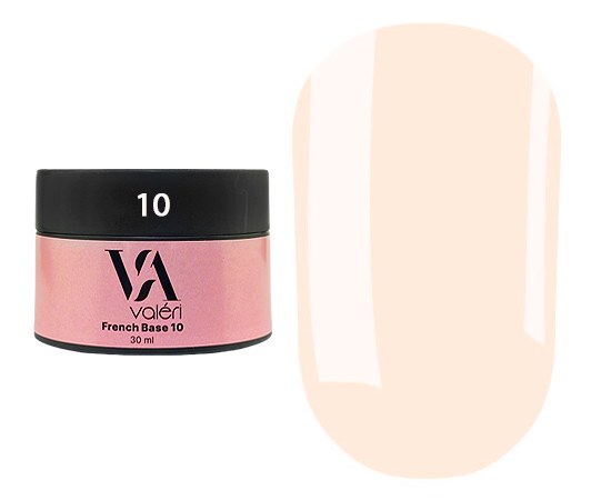 Изображение  Base for gel polish Valeri French Base 30 ml, № 10, Volume (ml, g): 30, Color No.: 10