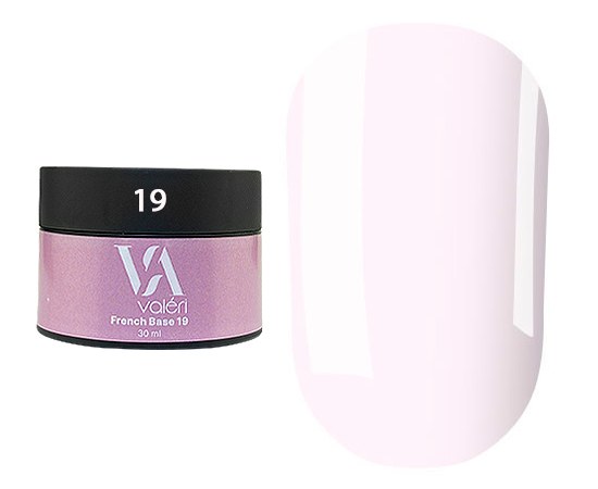 Изображение  Base for gel polish Valeri French Base 30 ml, № 19, Volume (ml, g): 30, Color No.: 19