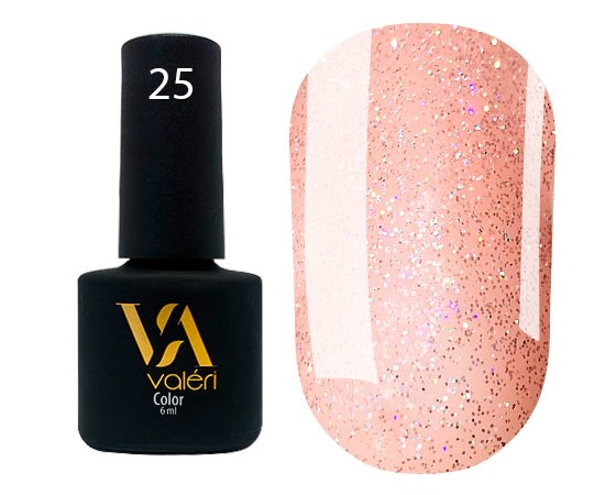 Изображение  Гель-лак Valeri Color 6 мл, № 25, Объем (мл, г): 6, Цвет №: 025