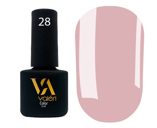 Изображение  Гель-лак Valeri Color 6 мл, № 28, Объем (мл, г): 6, Цвет: 028