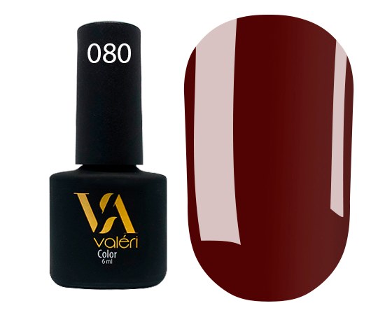 Изображение  Гель-лак Valeri Color 6 мл, № 80, Объем (мл, г): 6, Цвет №: 080