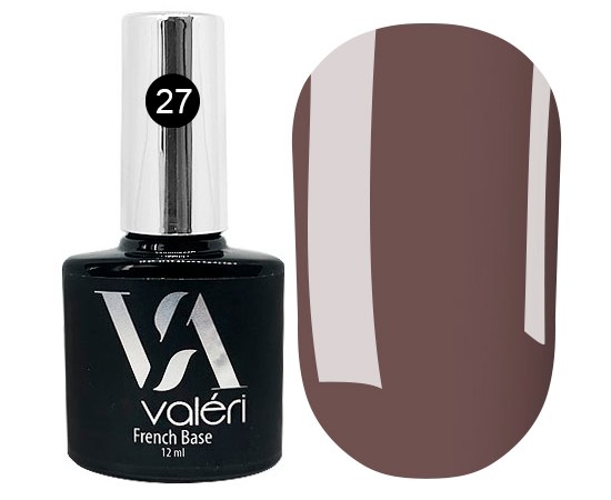 Зображення  База для гель лаку Valeri Color Base 12 мл, № 27, Об'єм (мл, г): 12, Цвет №: 027