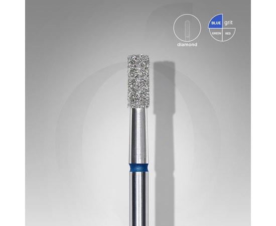 Изображение  Фреза алмазная STALEKS PRO цилиндр синяя диаметр 2,5 мм / рабочая часть 6 мм