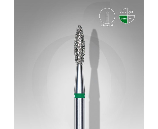 Изображение  STALEKS PRO diamond cutter, flame green, diameter 2.1 mm / working part 8 mm