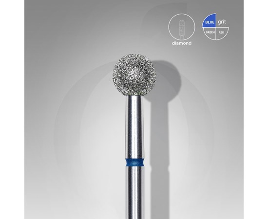 Зображення  Фреза алмазна STALEKS PRO куля синя діаметр 5 мм