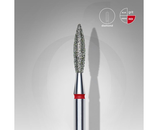 Изображение  Diamond cutter STALEKS PRO flame red diameter 2.3 mm / working part 10 mm