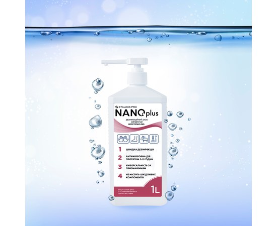 Изображение 2 Disinfectant for antiseptic treatment of skin and surfaces STALEKS PRO NANOplus, 1000 ml