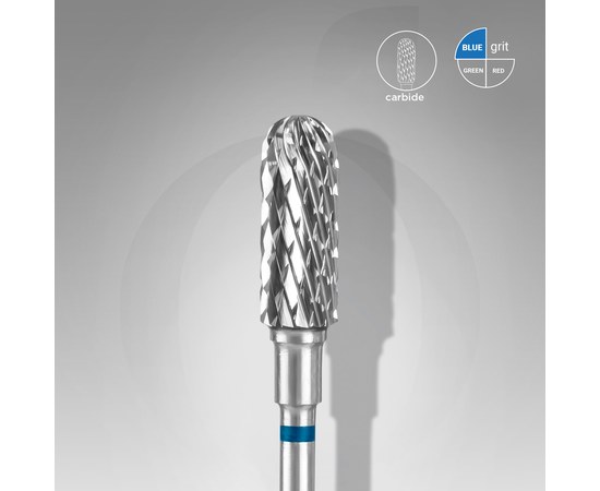 Изображение  Carbide milling cutter STALEKS PRO cylinder rounded blue diameter 5 mm / working part 13 mm