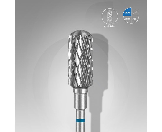 Изображение  Carbide milling cutter STALEKS PRO cylinder rounded safe blue diameter 6 mm / working part 14 mm