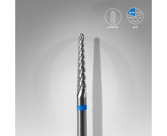 Зображення  Фреза твердосплавна STALEKS PRO конус синій, діаметр 2.3 мм / робоча частина 14 мм