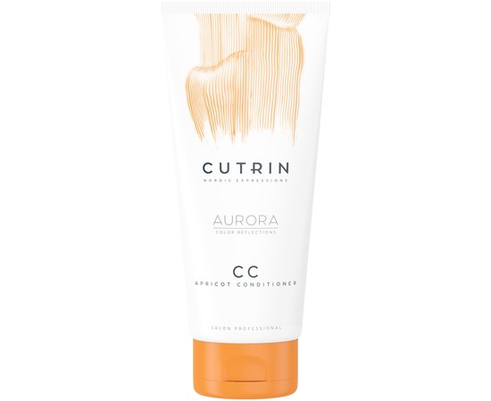 Зображення  Тонувальний кондиціонер для волосся Абрикос CUTRIN Aurora CC Apricot Conditioner, 200 мл, Об'єм (мл, г): 200, Цвет №: Apricot