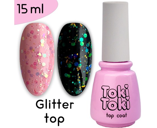 Изображение  Top without a sticky layer Toki-Toki Glitter Top, 15 ml