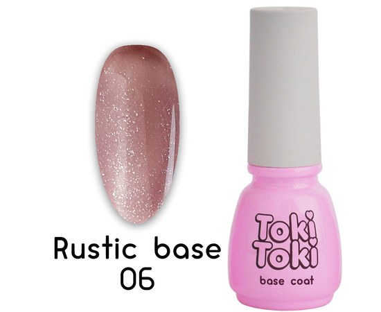 Изображение  Base for gel polish Toki-Toki Rustic Base RB06, 5 ml, Volume (ml, g): 5, Color No.: 6