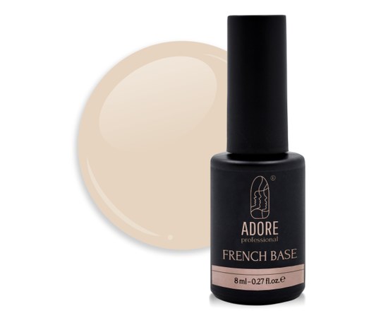Изображение  Camouflage base for nails ADORE FRENCH BASE 8ml, No. 19, Volume (ml, g): 8, Color No.: 19