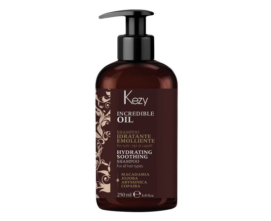 Изображение  Увлажняющий и разглаживающий шампунь Kezy INCREDIBLE OIL HYDRATING SHAMPOO, 250 мл