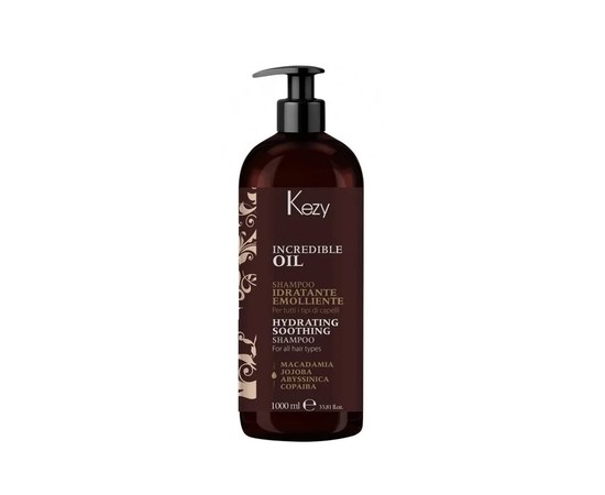 Изображение  Moisturizing and smoothing shampoo Kezy INCREDIBLE OIL HYDRATING SHAMPOO, 1000 ml