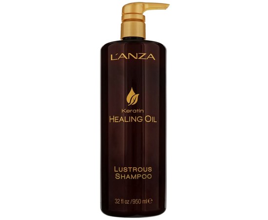 Изображение  Шампунь для сияния волос LʼANZA Keratin Healing Oil Lustrous Shampoo, 950 мл