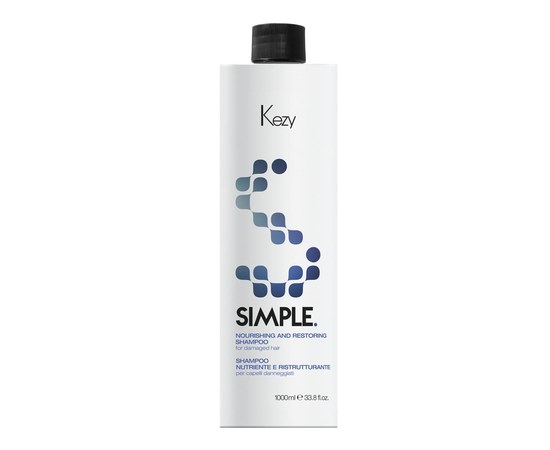 Зображення  Шампунь для живлення пошкодженого волосся Kezy NOURISHING AND RESTORING SHAMPOO, 1000 мл