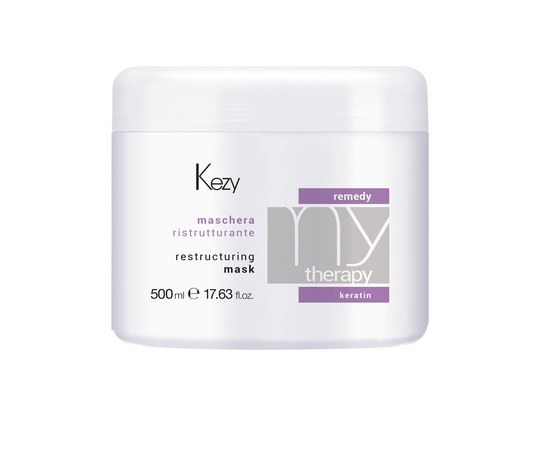Изображение  Restructuring mask with keratin Kezy RESTRUCTURING MASK, 500 ml
