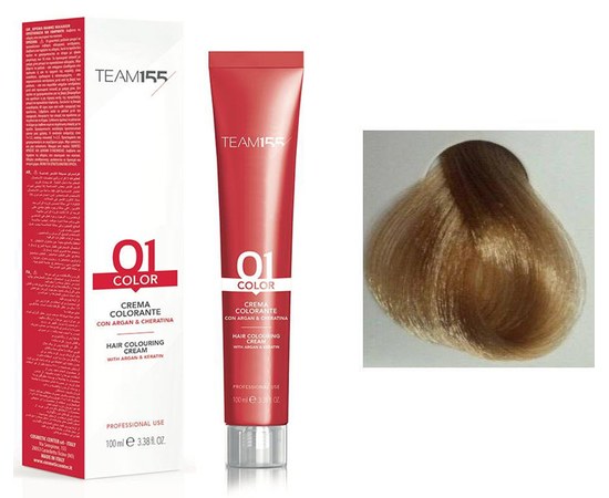 Изображение  Cream hair dye TEAM155 Color Cream (10.7 Platinum Blonde tobacco), 100 ml, Volume (ml, g): 100, Color No.: 10.7