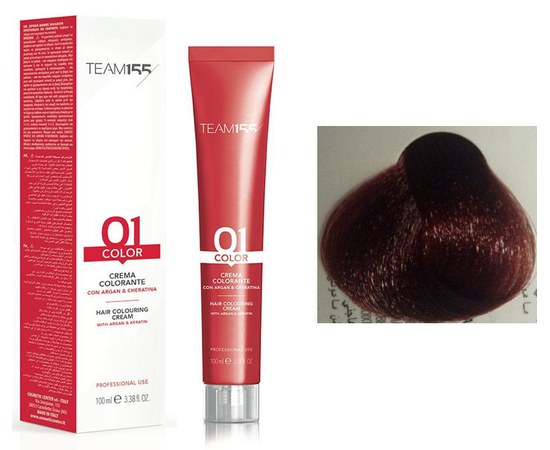 Изображение  Hair dye cream TEAM155 Color Cream (5.6 Light chestnut red), 100 ml, Volume (ml, g): 100, Color No.: 5.6