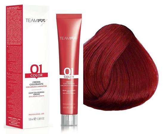 Изображение  Крем-краска для волос TEAM155 Color Cream (7.66 Красный Блонд интенсивный), 100 мл, Объем (мл, г): 100, Цвет №: 7.66