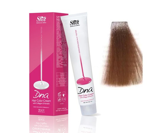 Изображение  Крем-краска для волос с колагеном Shot DNA Hair Color Crem (9.32 Экстра светло-русый бежевый), 100 мл, Объем (мл, г): 100, Цвет №: 9.32