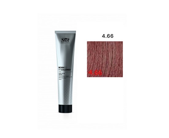 Изображение  Крем-краска для волос Shot Born To Be Colored Hair Color Cream (4.66 Каштановый интенсивно-красный), 100 мл, Объем (мл, г): 100, Цвет №: 4.66