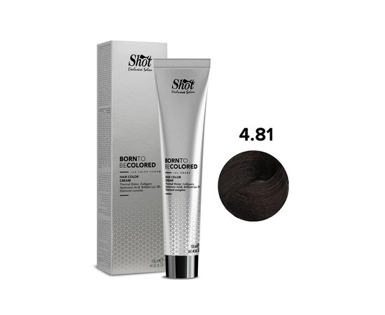 Изображение  Shot Born To Be Colored Hair Color Cream (4.81 Chestnut-chocolate ice), 100 ml, Volume (ml, g): 100, Color No.: 4.81