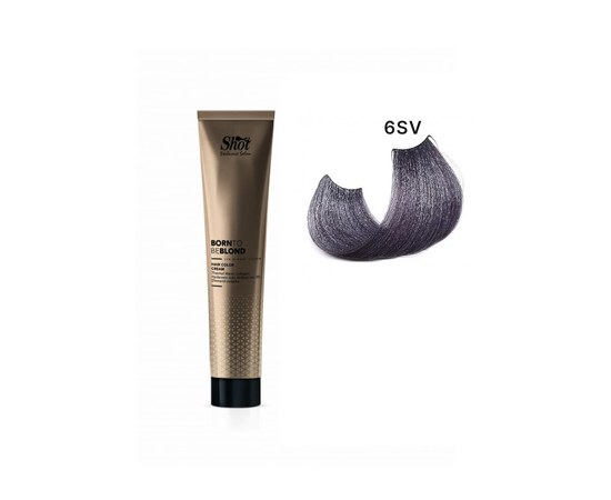Зображення  Крем-фарба для волосся Shot Born To Be BLOND Hair Color Cream (6SV Темний блонд срібно-фіолетовий), 100 мл, Об'єм (мл, г): 100, Цвет №: 6SV
