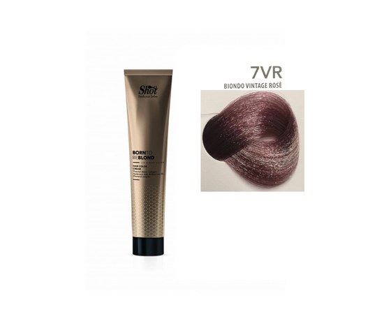 Зображення  Крем-фарба для волосся Shot Born To Be BLOND Hair Color Cream (7VR Блонд вінтажна троянда), 100 мл, Об'єм (мл, г): 100, Цвет №: 7VR