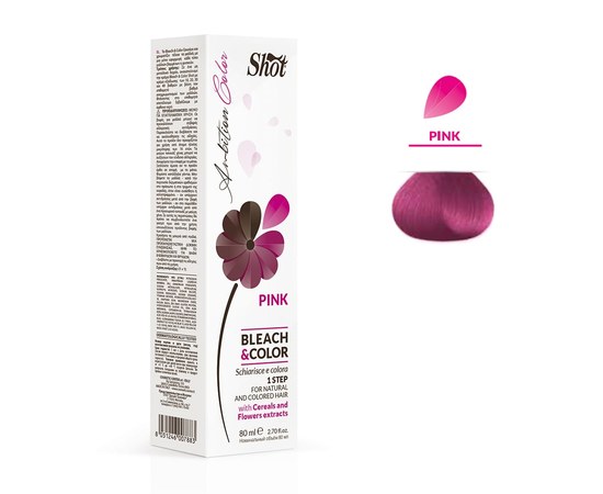 Изображение  Bleaching cream with pigment Shot Ambition Color Bleach & Color (pink), 80 ml, Volume (ml, g): 80, Color No.: Pink