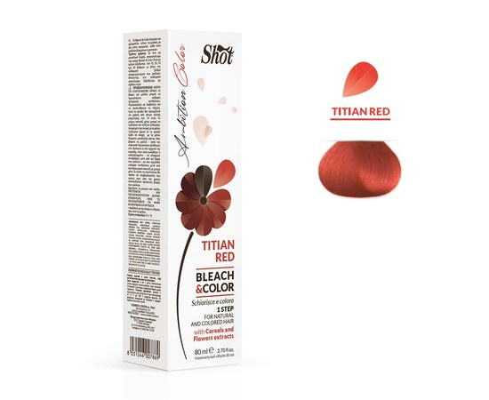 Изображение  Bleaching cream with pigment Shot Ambition Color Bleach & Color (red), 80 ml, Volume (ml, g): 80, Color No.: red