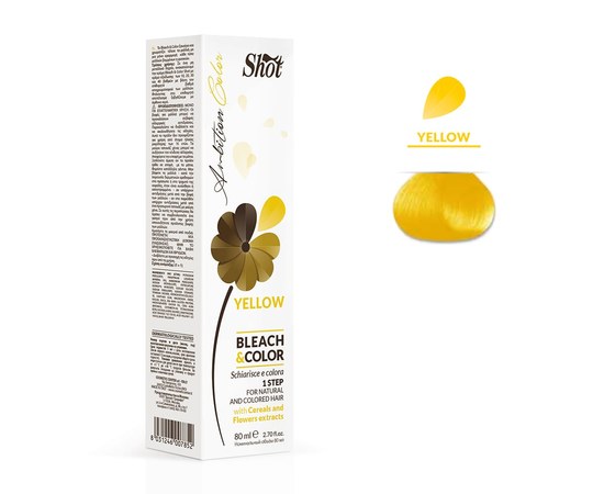 Изображение  Bleaching cream with pigment Shot Ambition Color Bleach & Color (yellow), 80 ml, Volume (ml, g): 80, Color No.: Yellow