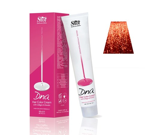 Изображение  Shot DNA Hair Color Crem (7.44 Blonde Copper Intense), 100 ml, Volume (ml, g): 100, Color: 7.44