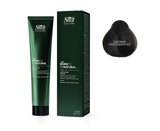 Изображение  Shot Born To Be NATURAL Hair Color Cream (4.81 Chestnut chocolate ice), 100 ml, Volume (ml, g): 100, Color No.: 4.81