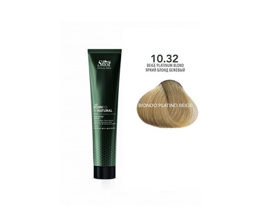 Изображение  Shot Born To Be NATURAL Hair Color Cream (10.32 Bright blond beige), 100 ml, Volume (ml, g): 100, Color No.: 10.32
