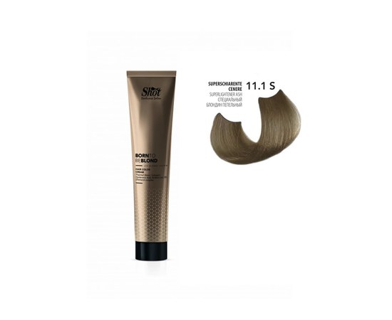 Изображение  Shot Born To Be BLOND Hair Color Cream (11.1S Special ash blonde), 100 ml, Volume (ml, g): 100, Color No.: 11.1S