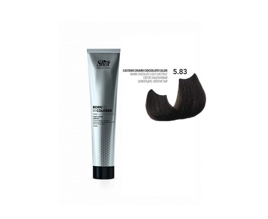 Изображение  Shot Born To Be Colored Hair Color Cream (5.83 Light chestnut chocolate-golden), 100 ml, Volume (ml, g): 100, Color: 5.83