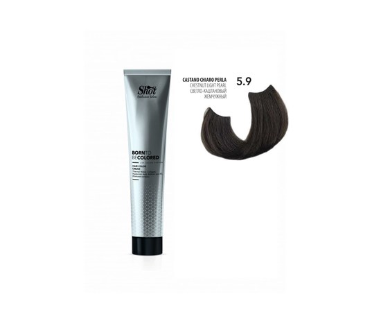 Изображение  Shot Born To Be Colored Hair Color Cream (5.9 Light chestnut pearlescent), 100 ml, Volume (ml, g): 100, Color No.: 5.9