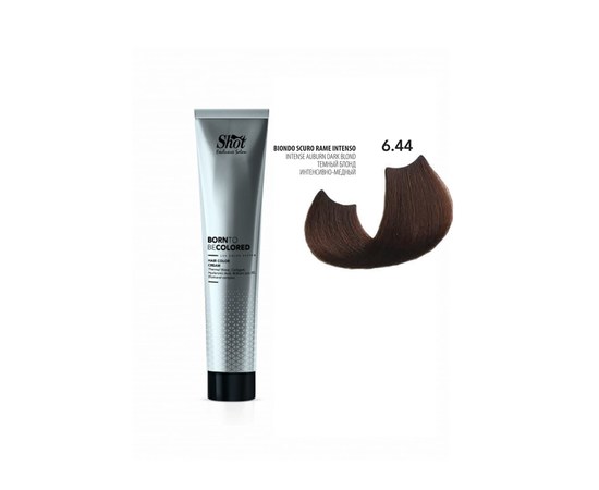 Изображение  Shot Born To Be Colored Hair Color Cream (6.44 Dark blond intense copper), 100 ml, Volume (ml, g): 100, Color: 6.44