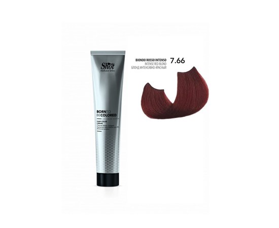 Изображение  Shot Born To Be Colored Hair Color Cream (7.66 Blonde intense red), 100 ml, Volume (ml, g): 100, Color No.: 7.66