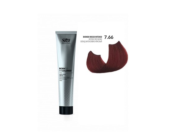 Изображение  Shot Born To Be Colored Hair Color Cream (7.66 Blonde intense red), 100 ml, Volume (ml, g): 100, Color: 7.66