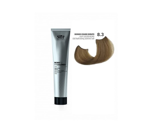 Изображение  Shot Born To Be Colored Hair Color Cream (8.3 Light golden blond), 100 ml, Volume (ml, g): 100, Color No.: 8.3