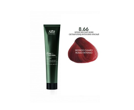 Изображение  Shot Born To Be NATURAL Hair Color Cream (8.66 Light blond intense red), 100 ml, Volume (ml, g): 100, Color No.: 8.66